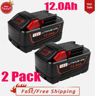 2 Pack For Milwaukee 48-11-1860 M18 12 0ah 18v High Capacity Replacement Battery