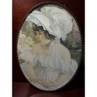 Set Of 2 Vintage Oval Victorian Flue Covers Framed Prints Chain Hanger 11   x 8   