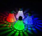 Arespark Led Badminton Shuttlecock Dark Night Colorful Led Goose Feather Glow   