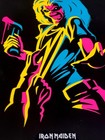 Iron Maiden Killers Black Light Poster Eddie The Head Felt Flocked Powerslave
