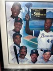 500 Homerun Club Poster litho print 27x29 5 artist Doo S Oh 12 Sigs -framed -bas
