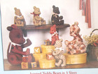 Vintage Country Bear Sewing Pattern Jointed Plush Stuffed Teddy Bear 3 Sizes 80s