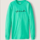 2pc Victoria s Secret Pink Long Sleeve Maldive Green Campus Tee skinny Jogger Xs