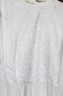 1970s 1990s Russian Boho Peasant High Necked Cossack Shirt Woman Cream Cotton M