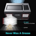 Microwave Filter Replacement - 7-5 8  X 5-1 8   4 Pack For Ge  Lg  Kenmore  F   