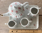 Floral Tea Party Set For Kids 7 Pieces Porcelain