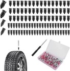 100pcs Tire Repair Rubber Nails Tyre Puncture Repair Screws Kit W  Screwdriver