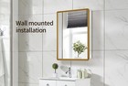 New  Aluminum Bathroom Medicine Cabinet With Farmhouse Gold Framed 16x22 Inches
