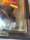 Vintage Budweiser Beer Clydesdale Horse Shadow Box Lighted Bar Sign Light