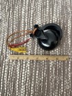 Vintage Black Plastic Castanets Bakelite Clackers By Just-rite Single Orig Cord