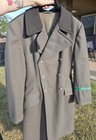 Vtg East Germany Military Grenztruppen Der Ddr Wool Trench Coat  Size Med large