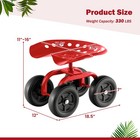 Rolling Garden Cart Heavy Duty Workseat W  360   Swivel Seat   Adjustable Height