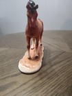 Vintage Porcelain Brown Horse Figurine 7  X 8 