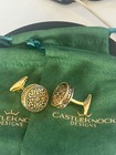 Grand Gold Vintage Cufflinks Mens Gold Caesar Cuff Links Minimalist Suit