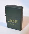 Green Matte Zippo Lighter - Custom Engraved - Personalized With Choice Of Text 