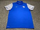 Nike Kentucky Polo Mens Xl Blue Uk Wildcats Dri-fit College