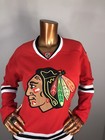 Reebok Size M Nhl Chicago Blackhawks Female Jersey Hockey No Name Back Red White