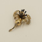 Corocraft Sterling Carnation Dress Clip 1940s