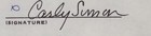 Carly Simon - Document Signed 04 25 1989