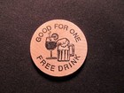 Port Clinton  Ohio Wooden Nickel Token -catawba Inn Good For One Drink Wood Coin