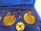 Vintage Portable Jeweler s Brass Pocket Balance Scale With Case   Weights