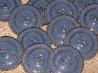 Chanel 3 Dark  Silver Metal Dark Blue Buttons Cc Logo 24 Mm around 1  lot 3