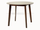 Modern Set Of 5 Dining Kitchen Round Table And 4 Yumiko Side Chairs Solid Wood