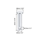 Single Hole Clevis Pins 5mm X 20mm Flat Head Zinc-plating Solid Steel Pin 20pcs