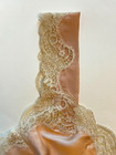 Vintage Dior Beige   Peach Lingerie Camisole Top Lace Trim French Boudoir Medium