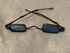 Civil War Era Safety  Sun Glasses Blue Lenses Adjustable Brass Frames Steampunk 