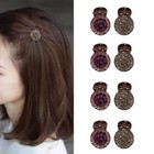 8pcs Mini Hair Claw Clip Rhinestone Hair Jaw Clamp Vintage Zircon Non-slip Small