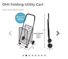 Dmi 640-8213-0200 4-wheeled Folding Shopping Cart In Black