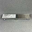 Signature Hardware 18  Carmen Linear Shower Drain With Drain Flange  Brushed Ss