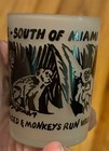 Vintage 1950s Monkey Jungle Miami Florida Souvenir Frosted Small Glass