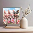 Diamond Painting Kits For Adults 13 78x13 78 Inch Cute Pig Diamond Art Full Dril