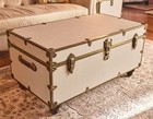 Luxury Faux Leather Coffee Table end Of Bed  Trunk 40x22x20 Usa Made