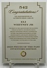 2025 Pieces Of The Past Eli Whitney Jr  Signed Jumbo Stock Certificate Rare    