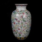 Chinese Old Porcelain  Enamel Flower Patterned  Vase