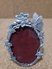 Vintage Elias Fine Pewter Oval Picture Frame Butterfly Flowers Art Nouveau