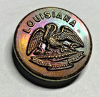 7  Pelican W Chicks Louisiana State Seal Gunmetal Uniform Cuff Buttons 1895-1905