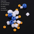 26pcs Plastic Spindle Gear Set Assorted Plastic Shaft For Aircraft Car Model Diy