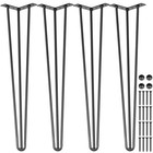 20 Inch Hairpin Table Desk Legs Heavy Duty Diy Black Steel 4 Pack 3 Rod 880lbs