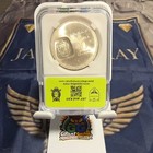 1973 Venezuela 10 Bolivares  900 Silver Coin Centenario Libertador Km 37    a