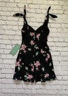 Nwt B Smart Women   s juniors Size 1 Black-pink Floral Dress Prom homecoming