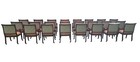 6 St  Timothy Luxury Arm Chairs     Ultra Suede  Beech  Casters     Designer Quality