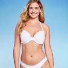 New Women s Push-up Double Strap Bikini Top - Shade   Shore White 34b