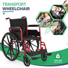  fda Approved folding Manual Medical Wheelchair 18 16  Seat W armrest   Footrest