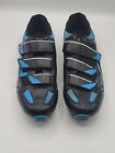 Venzo Cycling Shoes Mens Sz 10 Wms 11 5 Blue   Black  Shimano Spd 