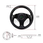 12 5  Black Golf Cart Steering Wheel For Ezgo Txt Rxv Yamaha And Club Car 6 Hole