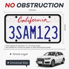 Aujen Silicone License Plate Frames 2 Pack Black Side-opening License Bracket Ho